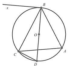 Đ&aacute;p &aacute;n đ&uacute;ng l&agrave;: B  &nbsp;  Đường tr&ograve;n \[\left( O \right)\] c&oacute; \[\ (ảnh 1)