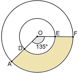 Cho hình vẽ:  Biết rằng OD = AD = 4 cm, hỏi diện tích phần tô màu trong hình vẽ trên bằng bao nhiêu cm2? (Làm tròn kết quả đến hàng phần mười). (ảnh 1)