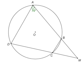 Đ&aacute;p &aacute;n đ&uacute;ng l&agrave;: B  &nbsp;  Ta c&oacute; \(\widehat {DBO} = 90^\cir (ảnh 1)