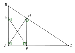Đ&aacute;p &aacute;n đ&uacute;ng l&agrave;: A  &nbsp;  X&eacute;t tứ gi&aacute;c \[AEHF\] c&oacute;: \(\wideha (ảnh 1)