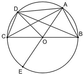 Cho tứ giác ABCD có AC  AB tại A, BD  CD tại D. Gọi O là trung điểm của BC và E là điểm đối xứng của A qua O. Khi đó: (ảnh 1)