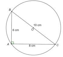 Đ&aacute;p &aacute;n: 5     Ta c&oacute;: \[A{B^2} + A{C^2} = B{C^2}\ (ảnh 1)