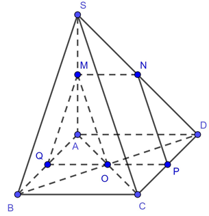 &nbsp;  Ta c&oacute; \[P \in \left( {MNP} \right) \ca (ảnh 1)