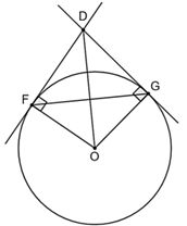 Cho hình vẽ: Khi đó, số tiếp tuyến của đường tròn (O; FO) là: (ảnh 1)