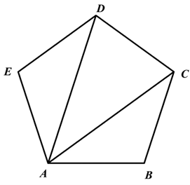    Gọi \(O\) l&agrave; t&acirc;m của ngũ gi&aacute;c đều \(ABCD (ảnh 1)