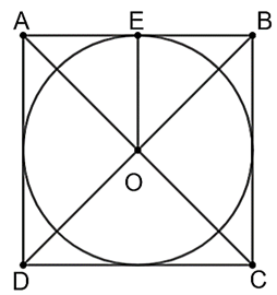 Cho hình vuông ABCD có độ dài cạnh bằng 2 cm và O là tâm của hình vuông. Trong các đường thẳng AB, BC, CD, DA, có bao nhiêu đường thẳng tiếp xúc với đường tròn (O; 1 cm). (ảnh 1)