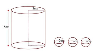 Một cốc nước h&igrave;nh trụ c&oacute; chiều cao \[15\;{\rm{cm}}\], b&aacute;n (ảnh 1)