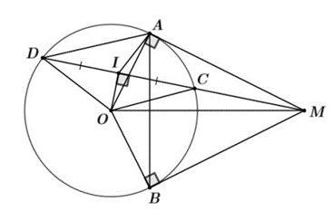 Cho đường tr&ograve;n \(\left( O \right)\) v&agrave; một điể (ảnh 1)