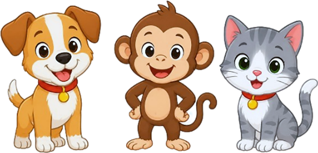Trong ba con vật đứng thành hàng ngang:  (ảnh 1)
