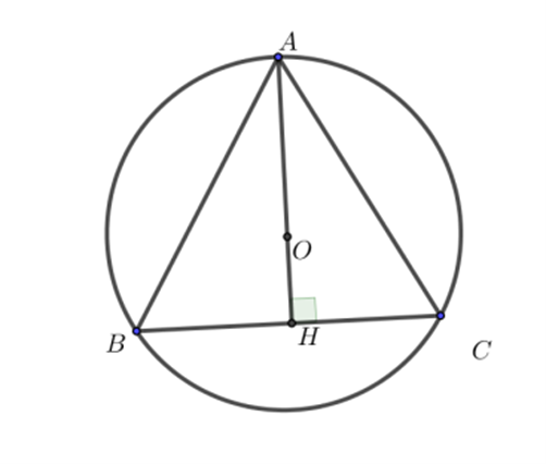 Từ đ&oacute; ta c&oacute; \(\frac{{3R}}{2} = \frac{{a\sqrt 3 }}{2}\) suy ra \(a (ảnh 1)