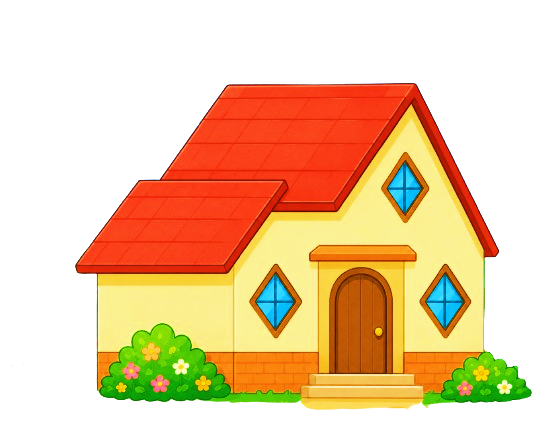 Cho hình vẽ một ngôi nhà có các mái là hình bình hành và cửa sổ là hình thoi. Khẳng định nào sau đây sai? (ảnh 1)