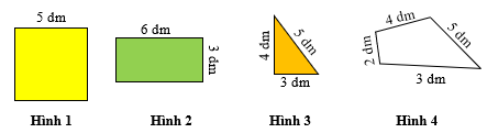 Hình nào dưới đây cho chu vi nhỏ nhất? (ảnh 1)