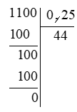 Tính nhẩm 11 : 0,25 (ảnh 1)