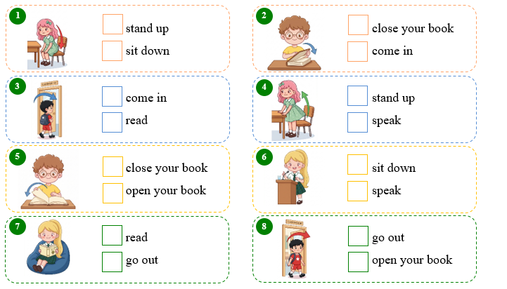Look and tick (v) (ảnh 1)