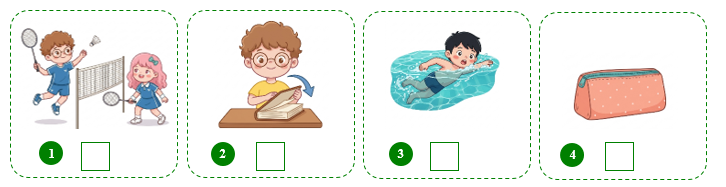 Listen and tick (v) or cross (x). (ảnh 1)