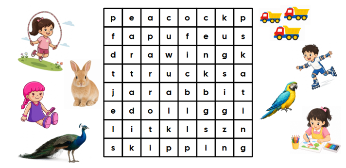 Find the words. (ảnh 1)