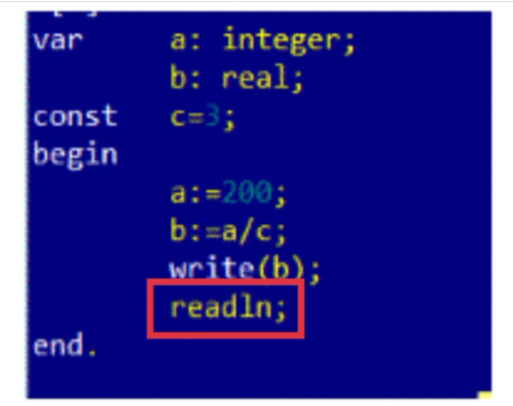 Sau lệnh read hoặc readln thì có cần dấu chấm phẩy (;) không ạ? Thường thì mình không dùng dấu (;) ở đó, (ảnh 1)