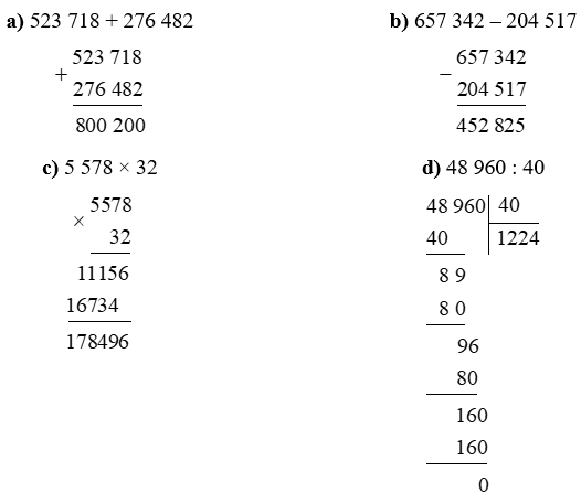 Đặt tính rồi tính: 523 718 + 276 482 (ảnh 1)
