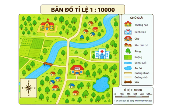 Bản đồ bên có tỉ lệ là: (ảnh 1)