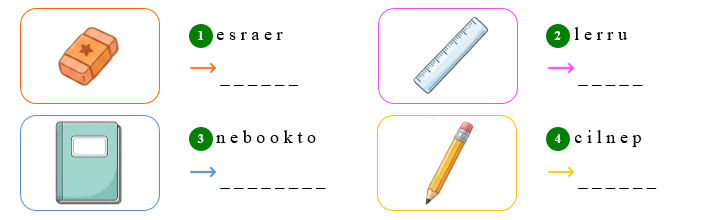 Reorder the letters. e s r a e r _ _ _ _ _ _ (ảnh 1)