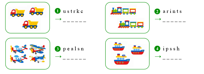 Reorder the letters. u s t r k c ⟶ _ _ _ _ _ _ (ảnh 1)