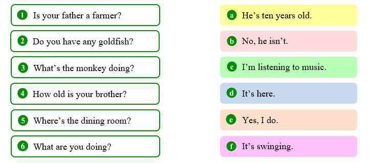 Read and match. (ảnh 1)