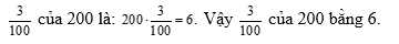 3/10  của 200 bằng (ảnh 1)