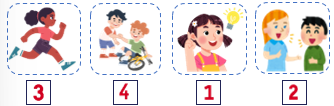 Circle the correct words. Then number the pictures. (ảnh 2)