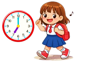 Mai đi học lúc mấy giờ? (ảnh 1)