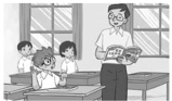 Read and tick A: Ms Hoa, may I come in?     B: Yes, you can. (ảnh 1)