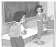 Read and tick A: Ms Hoa, may I come in?     B: Yes, you can. (ảnh 2)