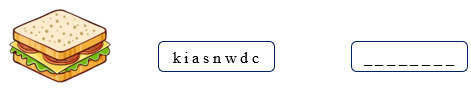 Order the letters. There is one example.  k i a s n w d c (ảnh 2)
