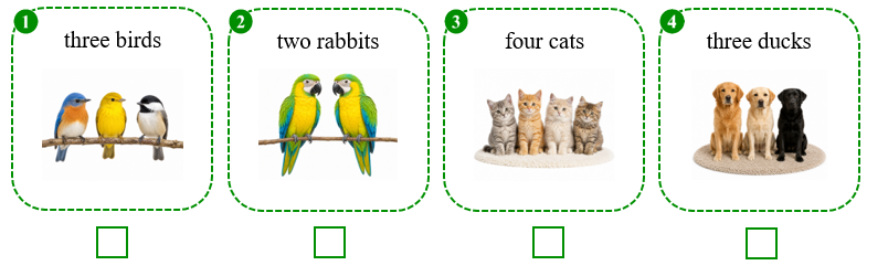 Look and tick (v) or cross (x). (ảnh 1)