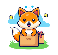 Where is the fox? A. It’s in the box. B. It’s on the box. (ảnh 1)