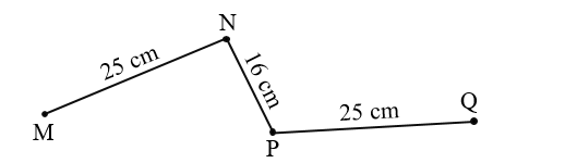 Độ dài đường gấp khúc MNPQ là: (ảnh 1)