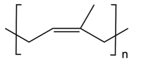 Polyisoprene tạo nên cao su thiên nhiên có cấu trúc như sau: (ảnh 1)
