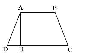 Cho hình thang ABCD có AH vuông góc với cạnh đáy CD. Đoạn thẳng AH được gọi là gì của hình thang? (ảnh 1)