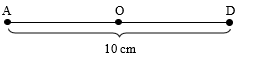O là trung điểm của đoạn thẳng AD. Đoạn thẳng AD dài 10 cm. Hỏi đoạn thẳng OA dài bao nhiêu xăng-ti-mét? (ảnh 1)
