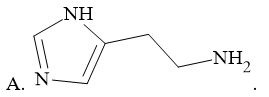 Histamine có công thức là (ảnh 1)