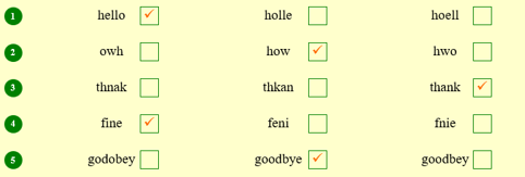 Tick (v) the correct words (ảnh 2)