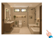 Where’s the bathroom? – It’s __________. (ảnh 1)