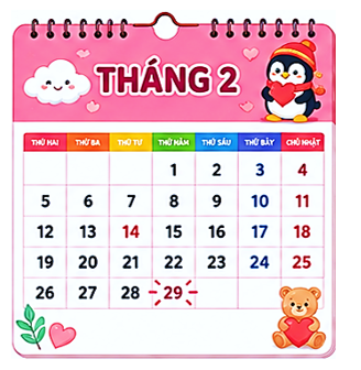 Tháng 2 có bao nhiêu ngày thứ Ba? (ảnh 1)