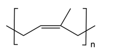 Polyisoprene tạo nên cao su thiên nhiên có cấu trúc như sau: (ảnh 1)