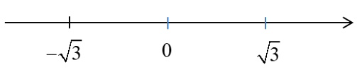 Các giá trị của x thỏa mãn: x^2 = 3 nằm ở vị trí nào trên trục số? (ảnh 1)