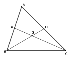 Cho tam gi&aacute;c \(ABC\), c&aacute;c đường trung tuyến \(BD\) v&agrave; \(CE\). Chứng m&iacute;nh  rằng \(BD + CE > \frac{3}{2}BC.\)