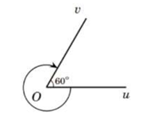 Trong hình dưới đây, số đo của góc lượng giác (Ou, Ov) là: (ảnh 1)