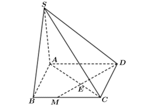 Cho hình chóp S.ABCD có ABCD là hình bình hành. Điểm M thuộc cạnh BC sao cho BC = 3BM. Gọi E là giao điểm của đường thẳng DM và mặt phẳng (SAC). Tính tỉ số DE/DM. (ảnh 1)