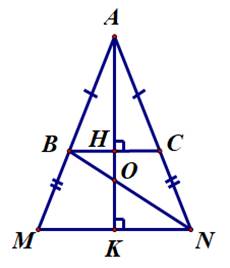 A triangle with lines and letters

Description automatically generated