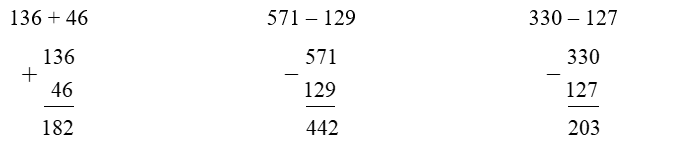 Đặt tính rồi tính:  136 + 46 (ảnh 1)