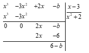 T&igrave;m gi&aacute; trị của \(b\) sao cho đa thức \({x^3} - 3{x^2} + 2x - b\) chia hết cho \(x - 3\). (ảnh 1)